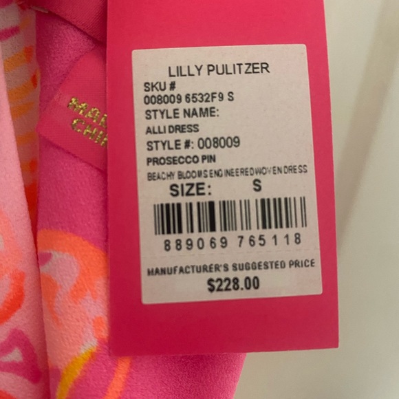 Lilly Pulitzer — NWT— Alli Dress in Prosecco Pink Beachy Blooms - Picture 4 of 6